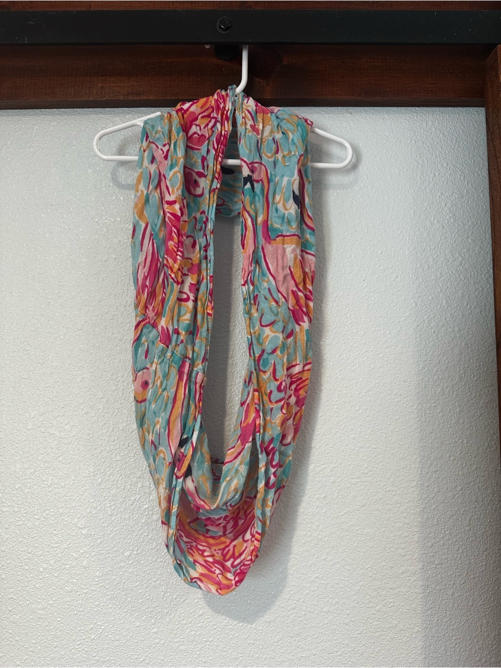 Lilly Pulitzer Flamingo Infinity Scarf - Pink & Blue